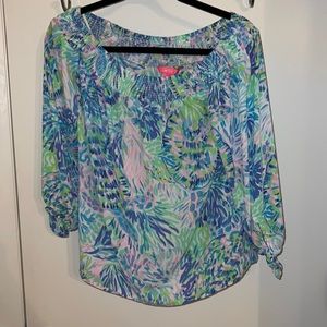 XS Lilly Pulitzer off the shoulder top